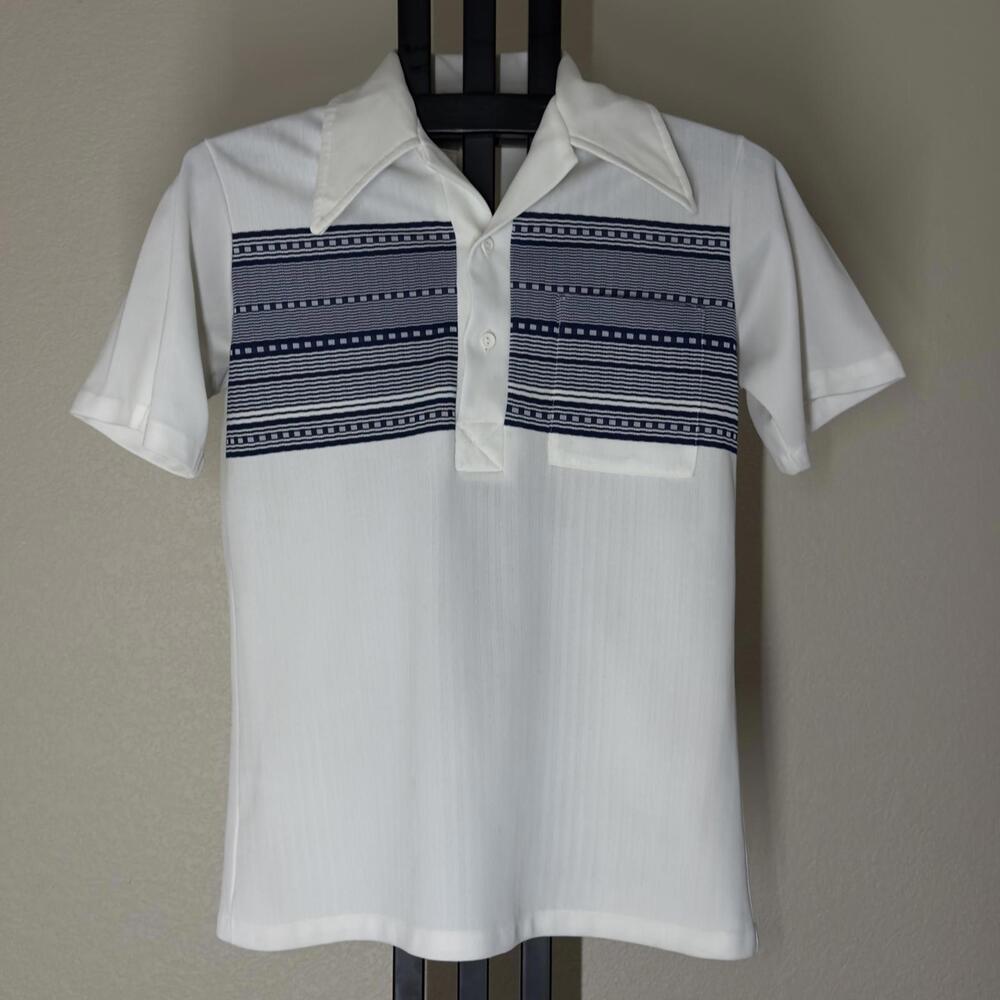 Vintage 70s Paul Howard California Polo Shirt Disco Collar